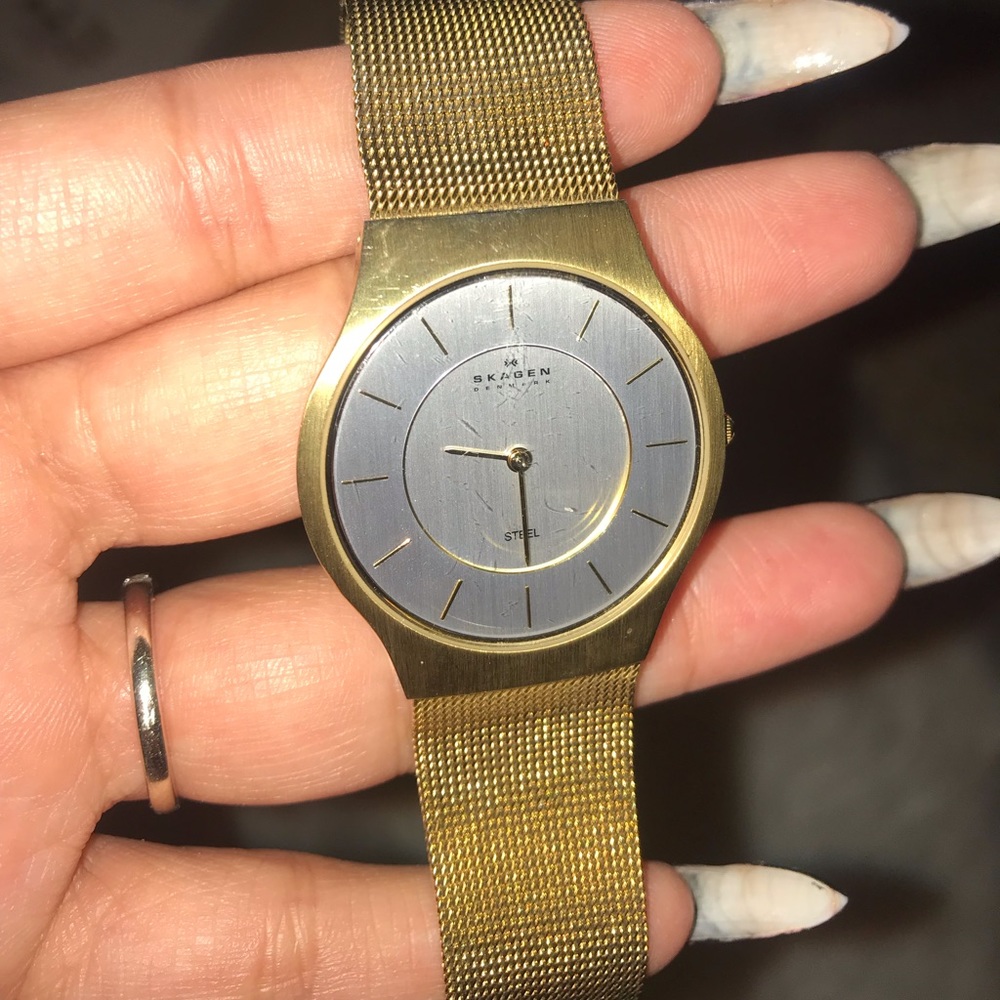 Gold Skagen watch
